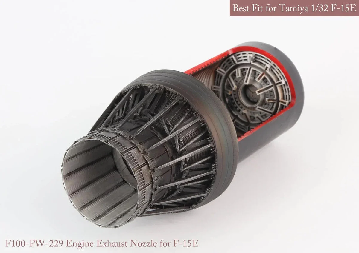 1/32 KA Models [SE] F-15 C/D/E/K P&W EXHAUST NOZZLE & AFTER BURNER SET (CLOSED)