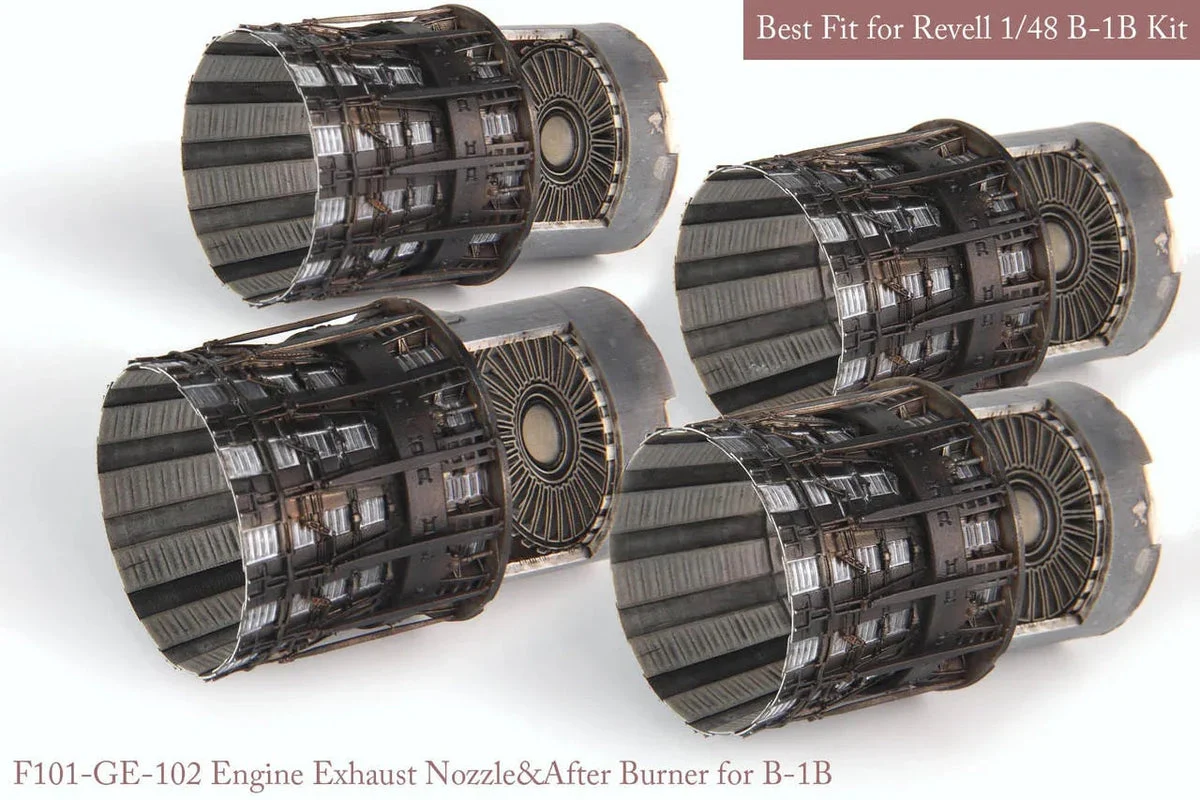 1/48 KA Models B-1B GE EXHAUST NOZZLE & AFTER BURNER SET (OPENED) for Revell