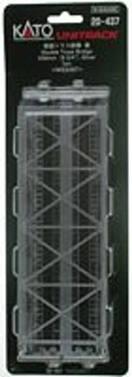 N Kato 248mm (9 3/4") Double Track Truss Bridge, Silver 20437