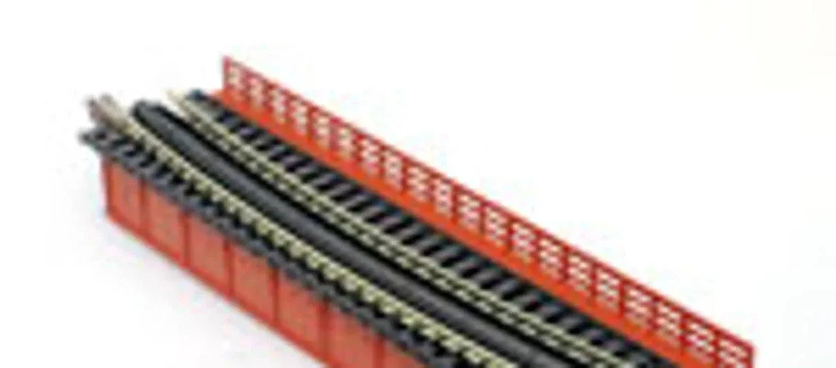 N Kato Unitrack Single Curve Girder Bridge, Red - 448mm (17.6") Radius 15º-20465