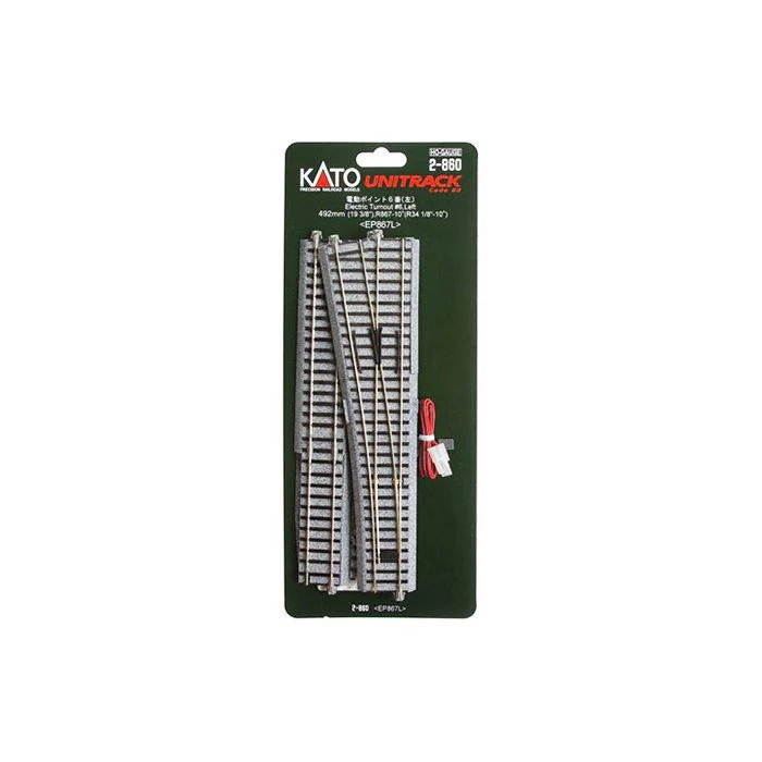 Kato HO Scale 6 Unitrack Electrictric Left Turnout