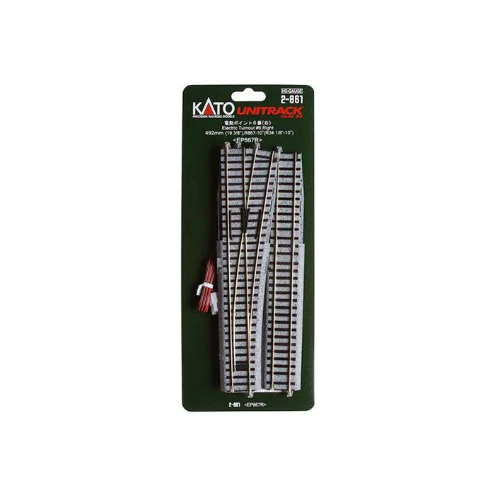Kato HO Scale 6 Unitrack Electrictric Right Turnout