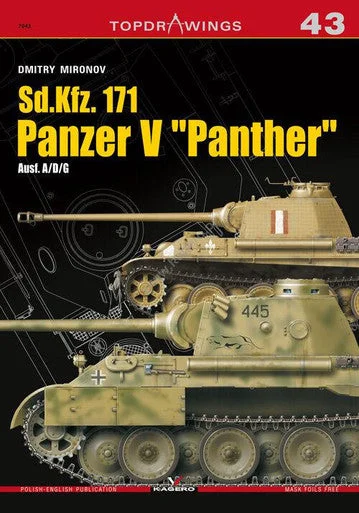 Kagero Sd.Kfz. 171 Panzer V Panther: Ausf. A/D/G Top Drawings Book - Kagero Publishing