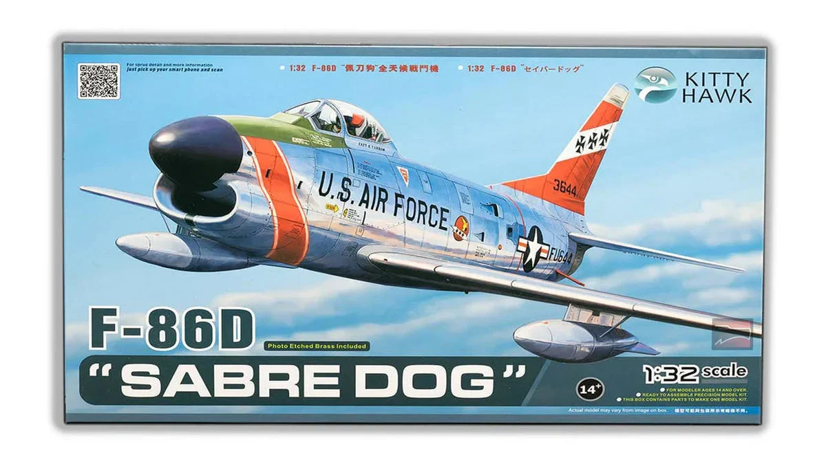 1/32 Kitty Hawk F-86D Sabre Dog Plastic Model Kit