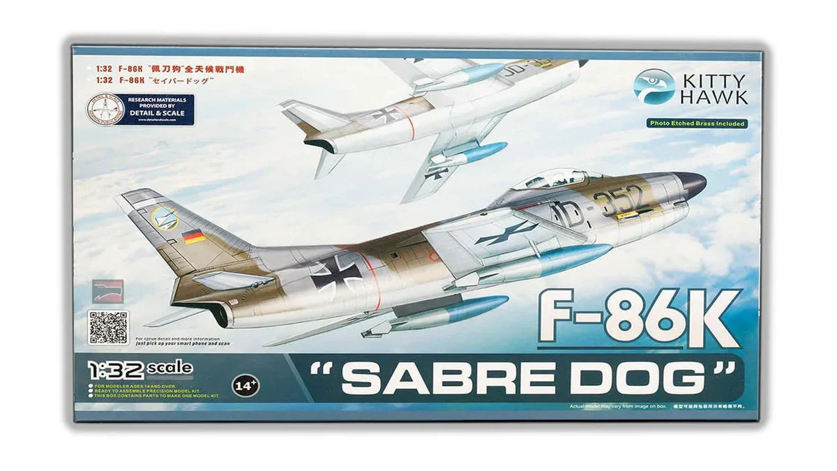 1/32 Kitty Hawk F-86K Sabre Dog Plastic Model Kit