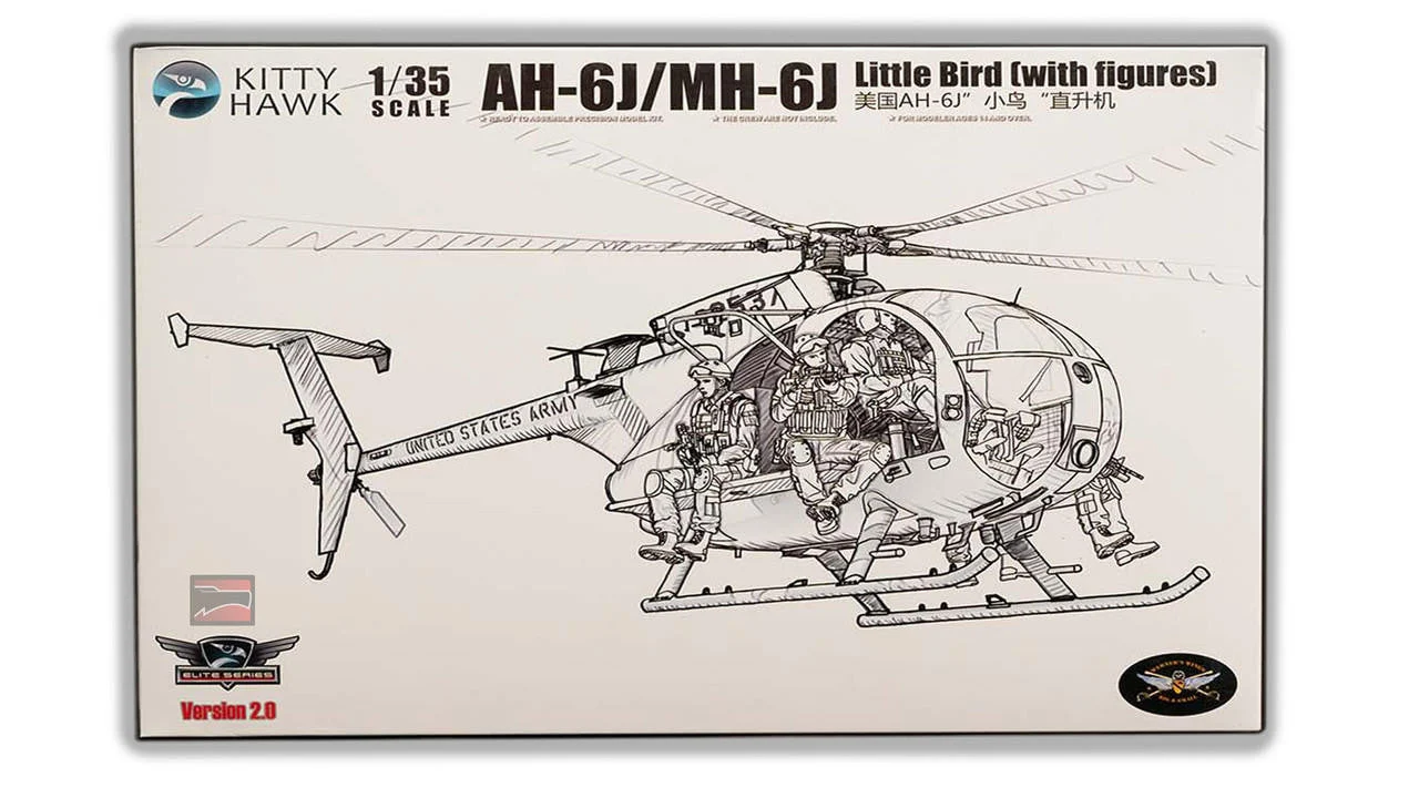 Kitty Hawk 1/35 Kitty Hawk AH-6J/MH-6J Little Bird (with figures) Plastic Model Kit