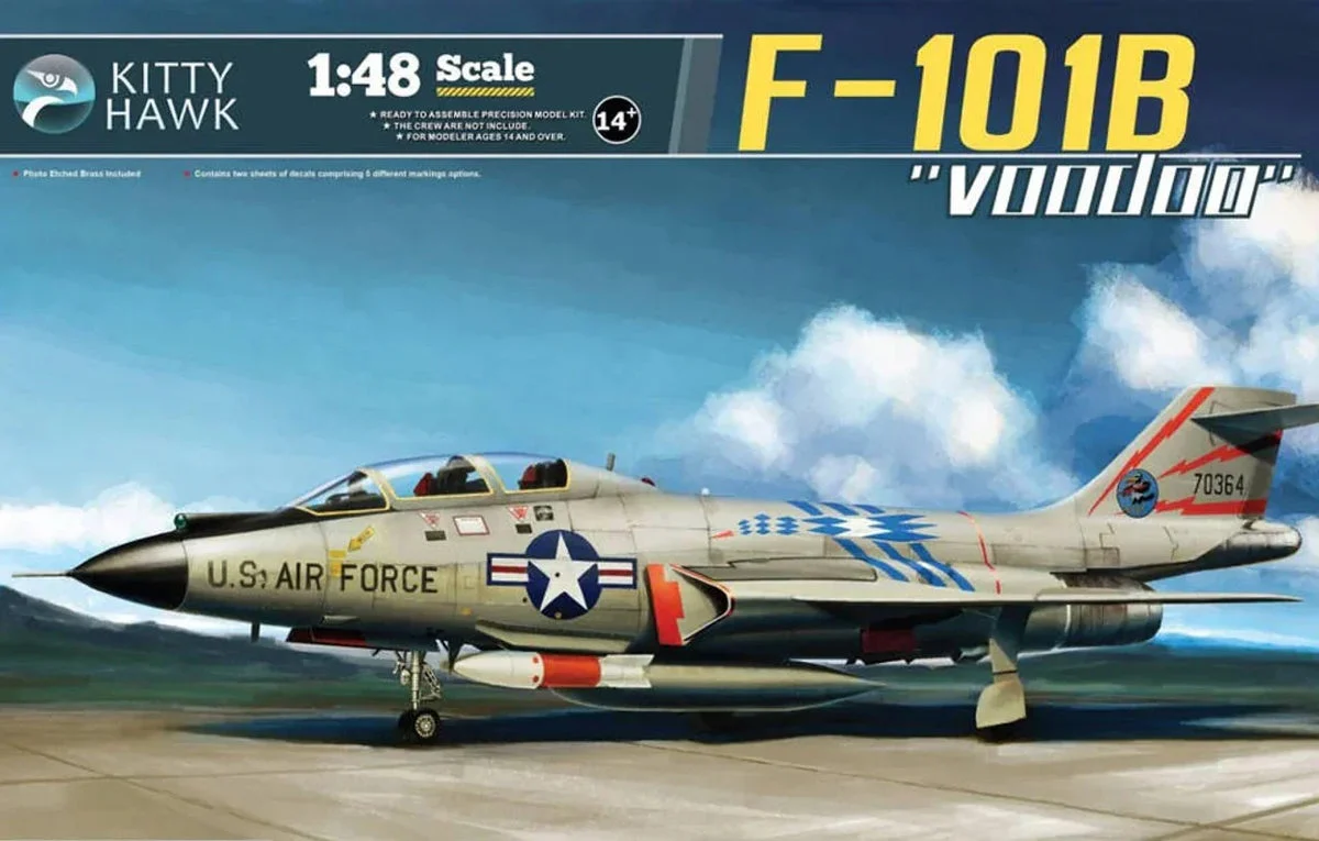1/48 Kitty Hawk F-101B/RF-101B Voodoo Plastic Model Kit