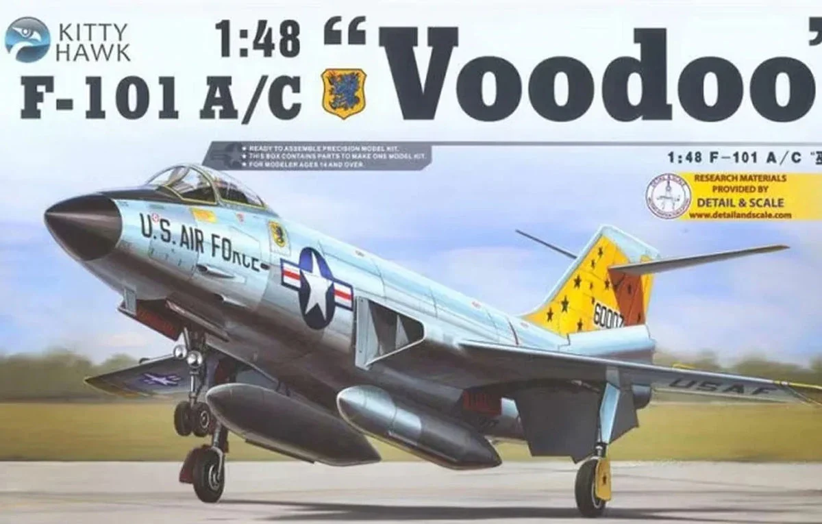 1/48 Kitty Hawk F-101 A/C Voodoo Plastic Model Kit