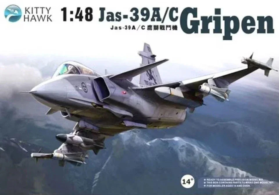 1/48 Kitty Hawk Jas-39A/C Gripen Plastic Model Kit