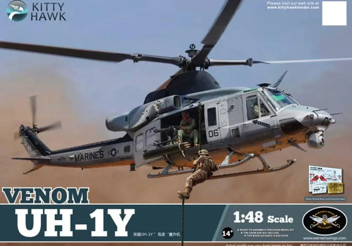 1/48 Kitty Hawk UH-1Y Venom Helicopter Plastic Model Kit