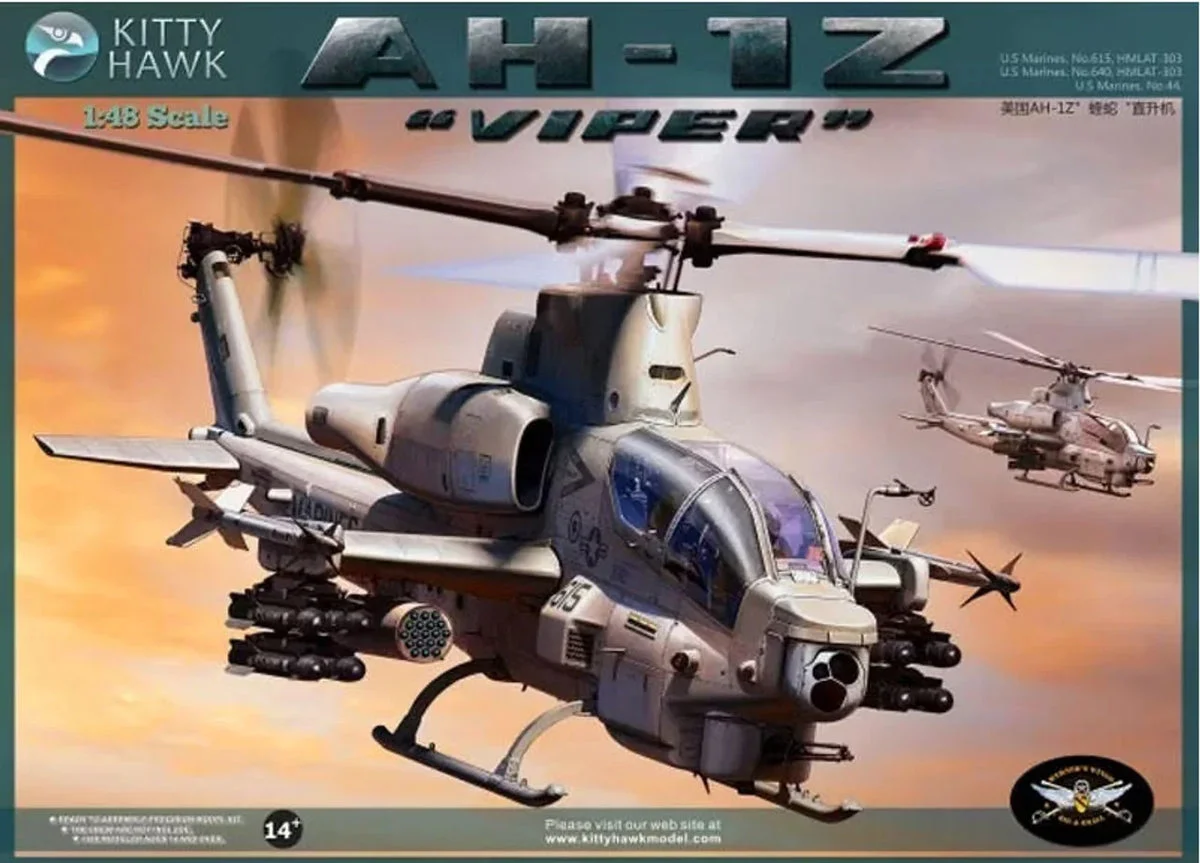 1/48 Kitty Hawk AH-1Z Viper Helicopter Plastic Model Kit
