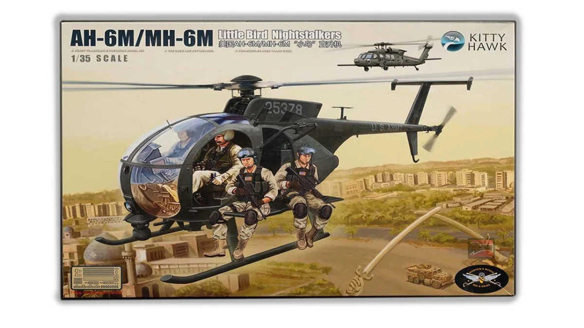 Kitty Hawk 1/35 Kitty Hawk AH-6M/MH-6M Little Bird Night Stalker (w/figures) Plastic Model Kit