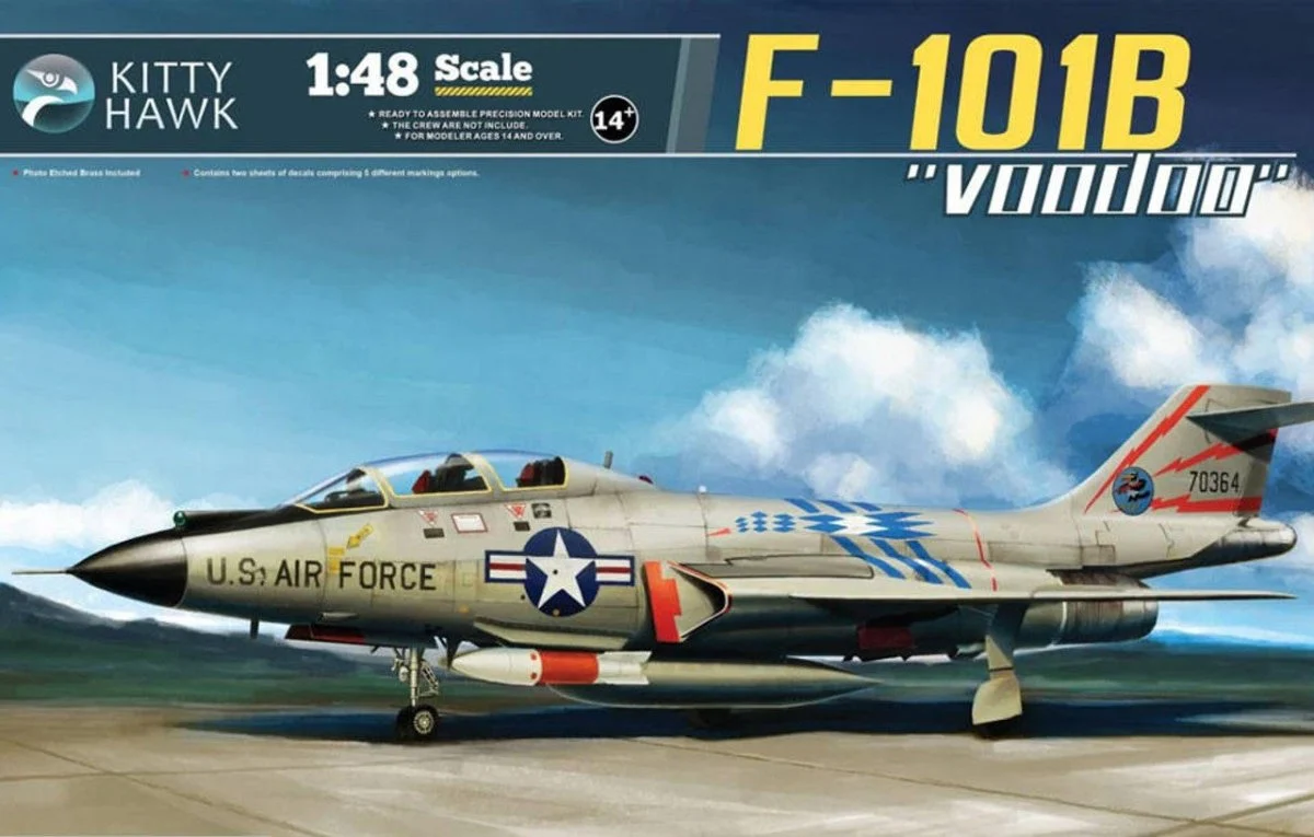 Kitty Hawk 1/48 Kitty Hawk F-101B/RF-101B Voodoo Plastic Model Kit
