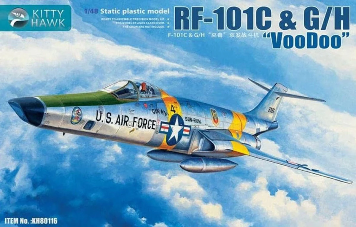Kitty Hawk 1/48 Kitty Hawk RF-101 C G/H Voodoo Plastic Model Kit