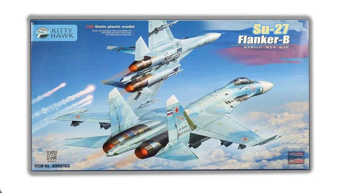 Kitty Hawk 1/48 Kitty Hawk Su-27 Flanker-B Plastic Model Kit