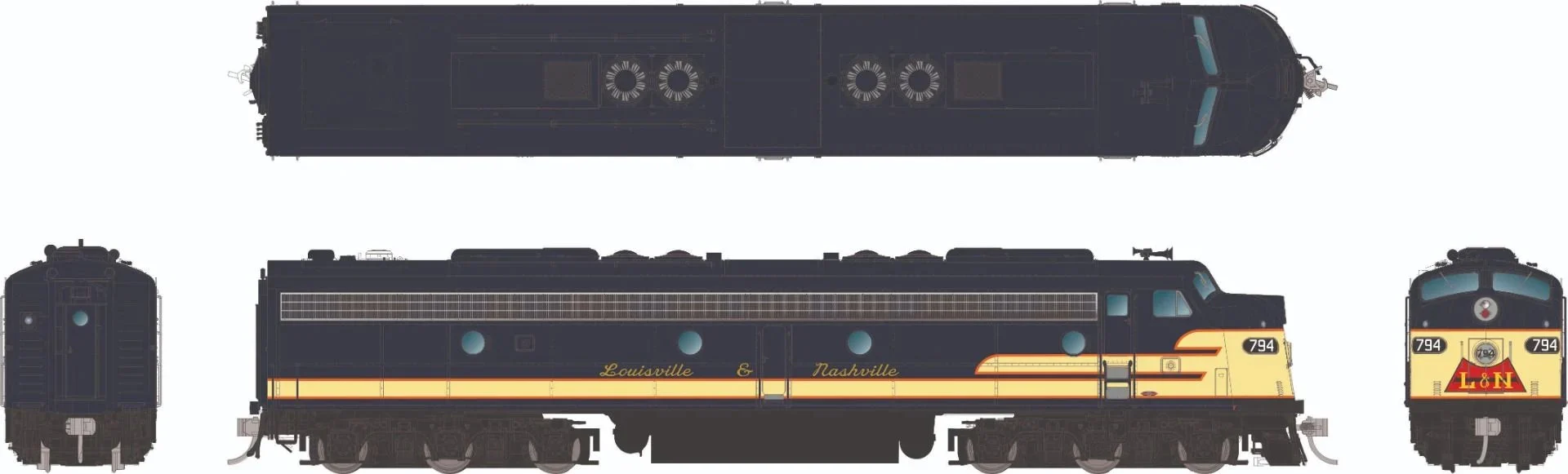 Rapido HO Scale Louisville and Nashville #795 EMD E8A DCC/Sound - RAP28582