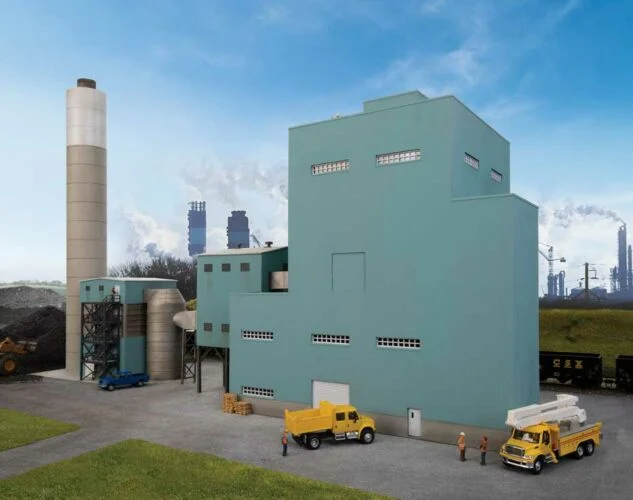Walthers Cornerstone HO Scale Lakefront Energy Power Plant with Dust Collector Kit – Modern Coal Industry Structure – 933-4172