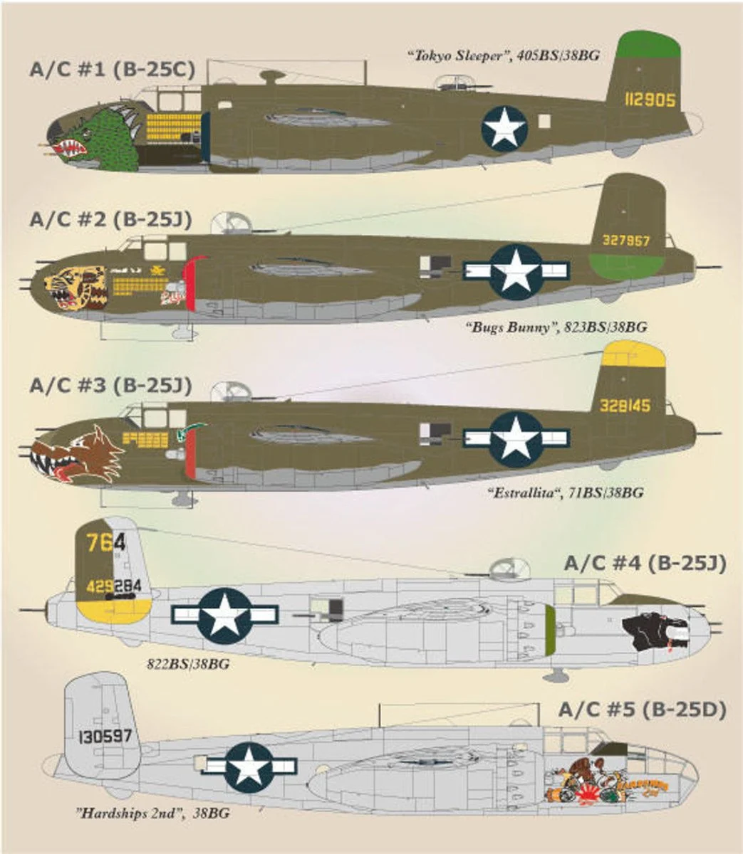 Lifelike Decals 1/72 Lifelike Decals B-25 Mitchell p-1