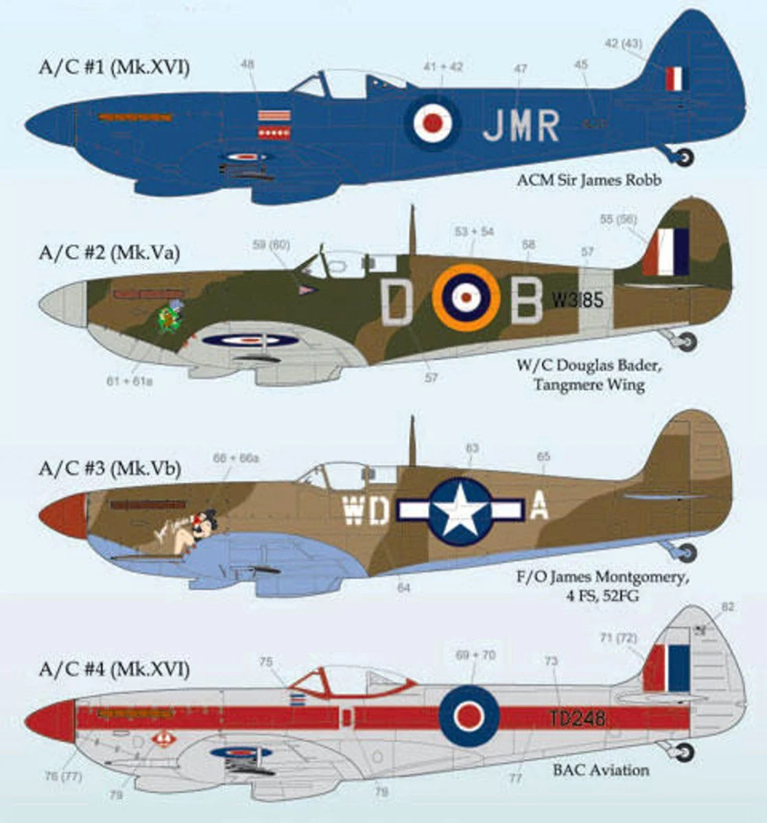 Lifelike Decals 1/72 Lifelike Decals Spitfire p-4