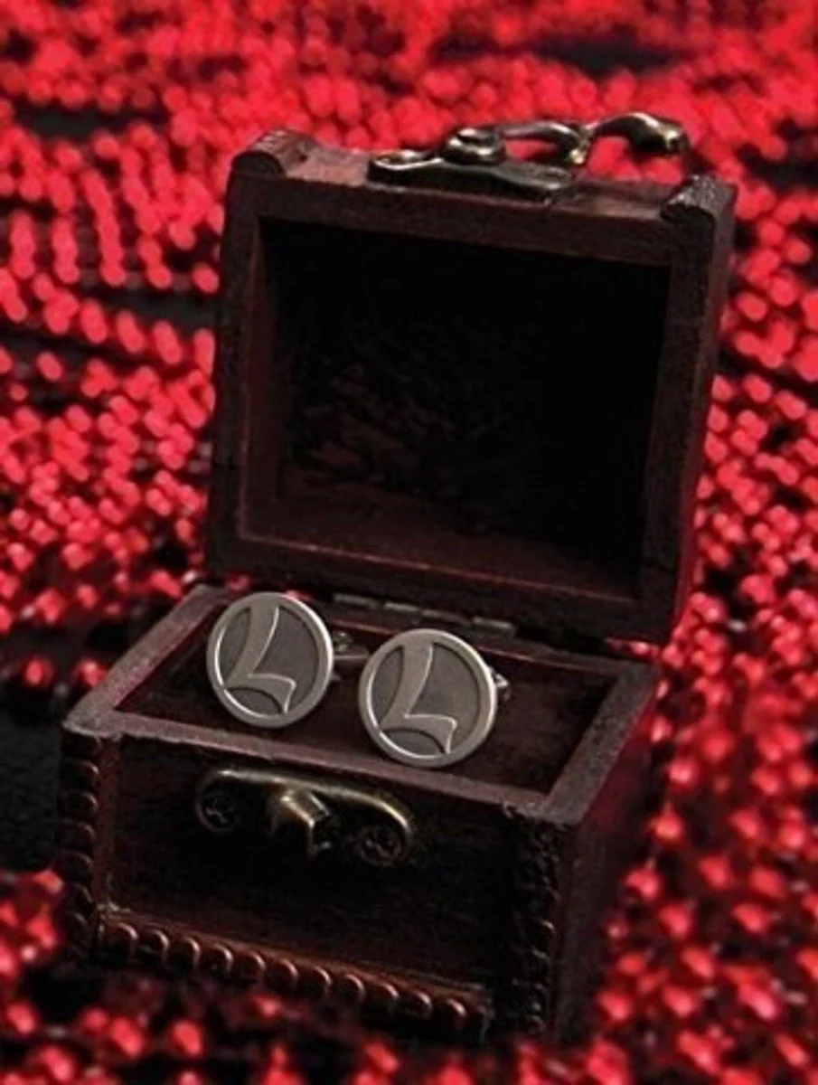 Lionel "L" Pewter Cuff Links In Wood Box - 941042