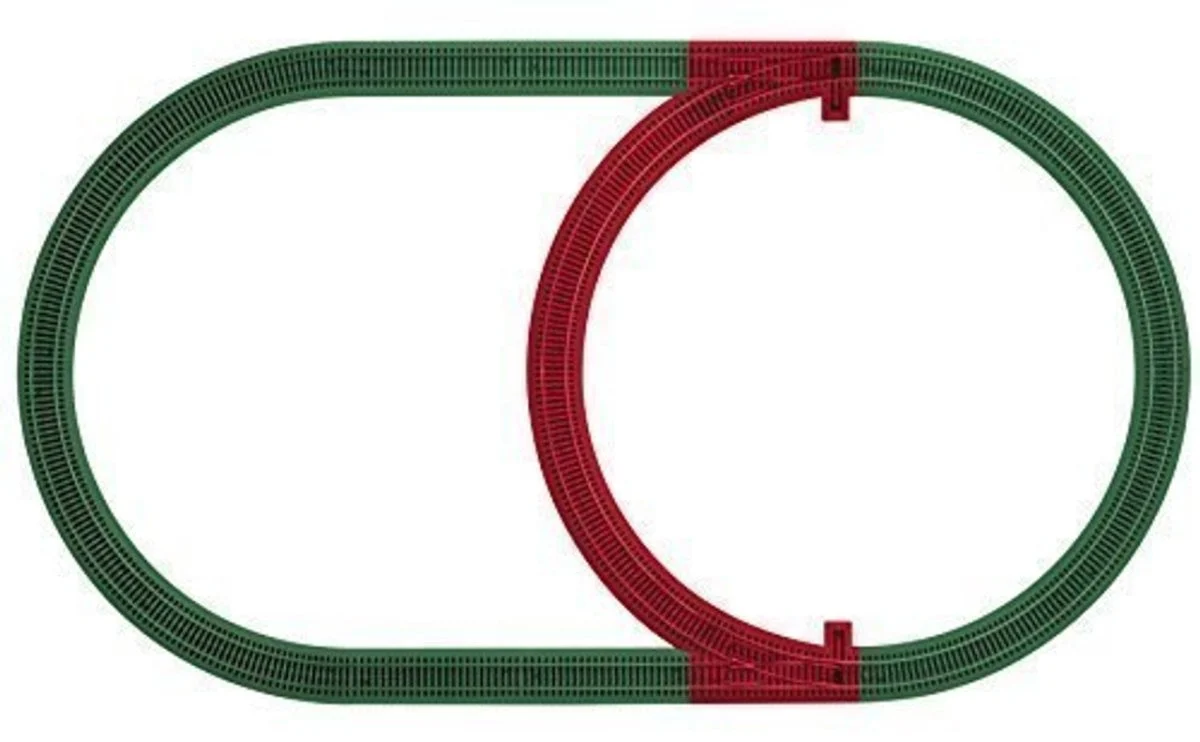 Lionel S Scale AF FasTrack Inner Passing Loop Add-On Track Pack - 49890