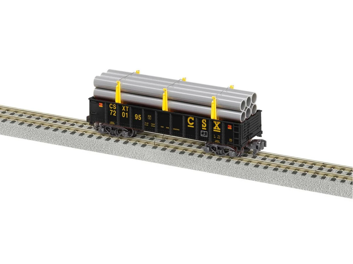 Lionel S Scale CSX Gondola w/ Pipe Load #720195 - 2119201