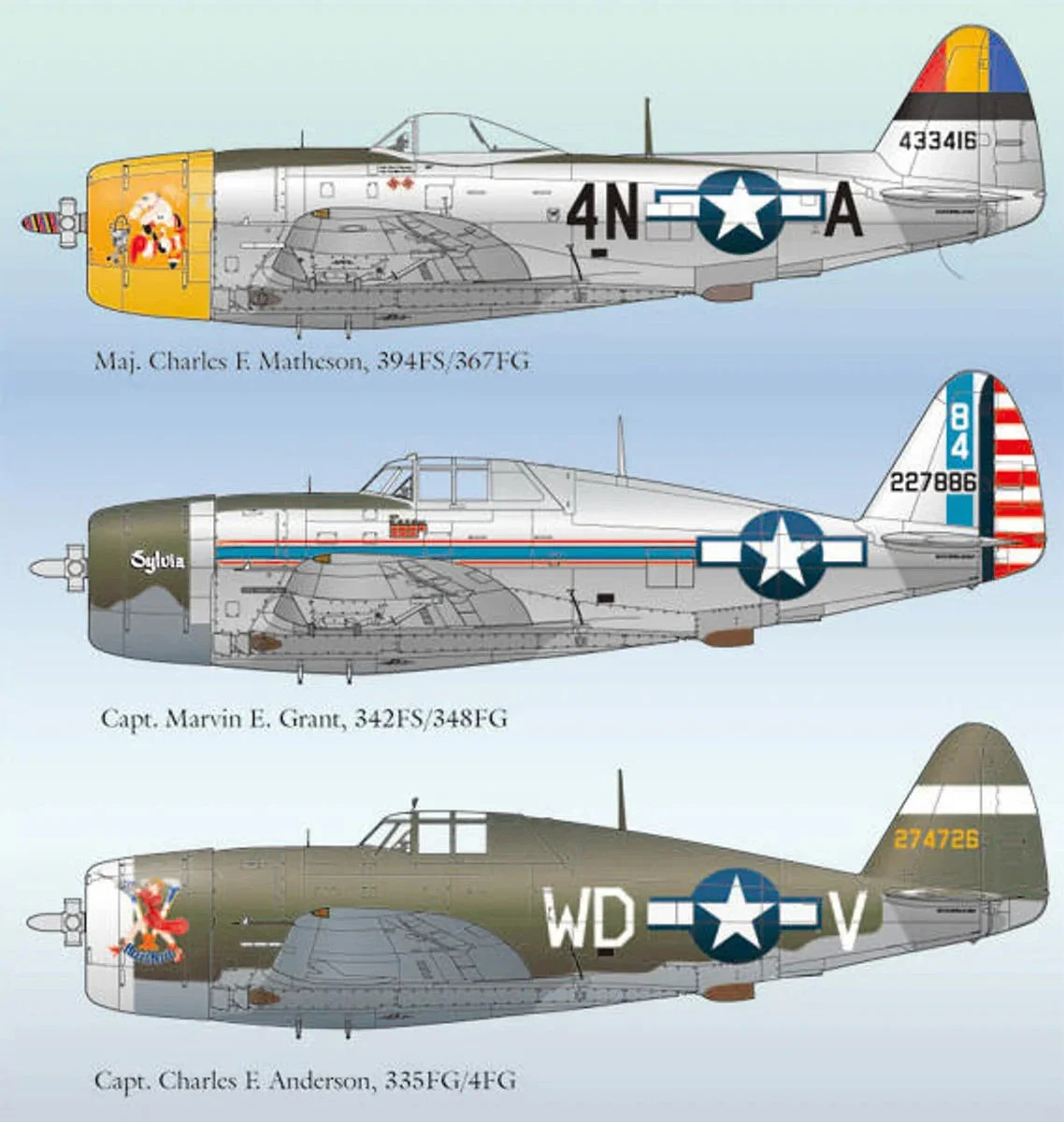 1/48 Lifelike Decals P-47 Thunderbolt P-8