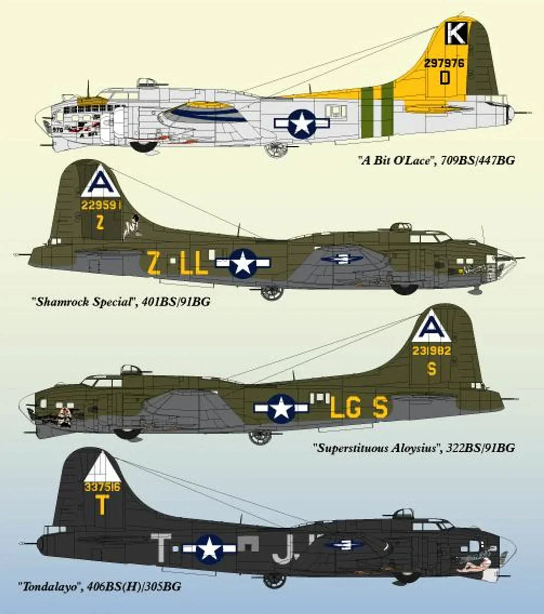 1/72 Lifelike Decals B-17 Flying Fortress p-1