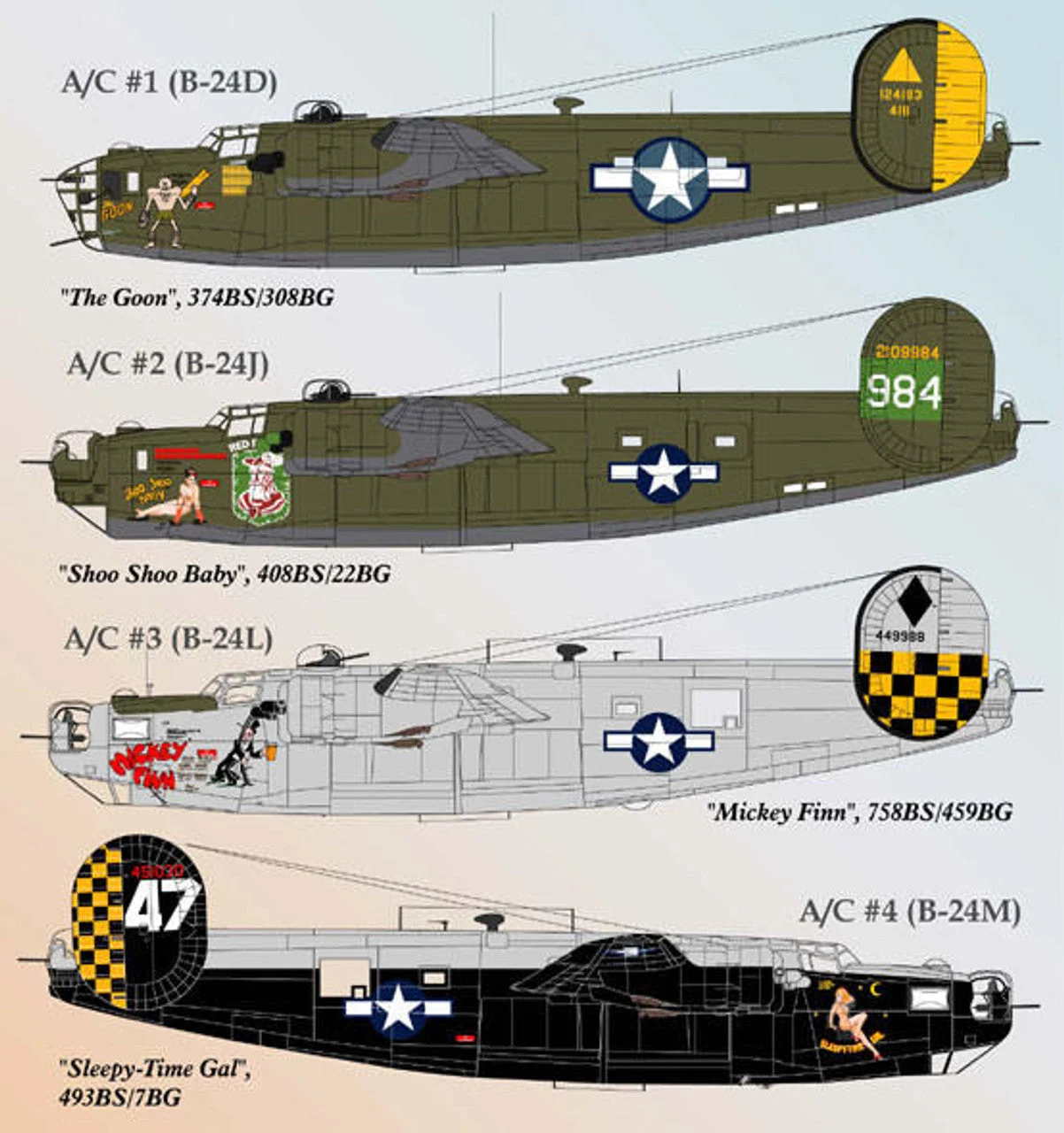Lifelike Decals 1/72 Lifelike Decals B-24 Liberator p-4