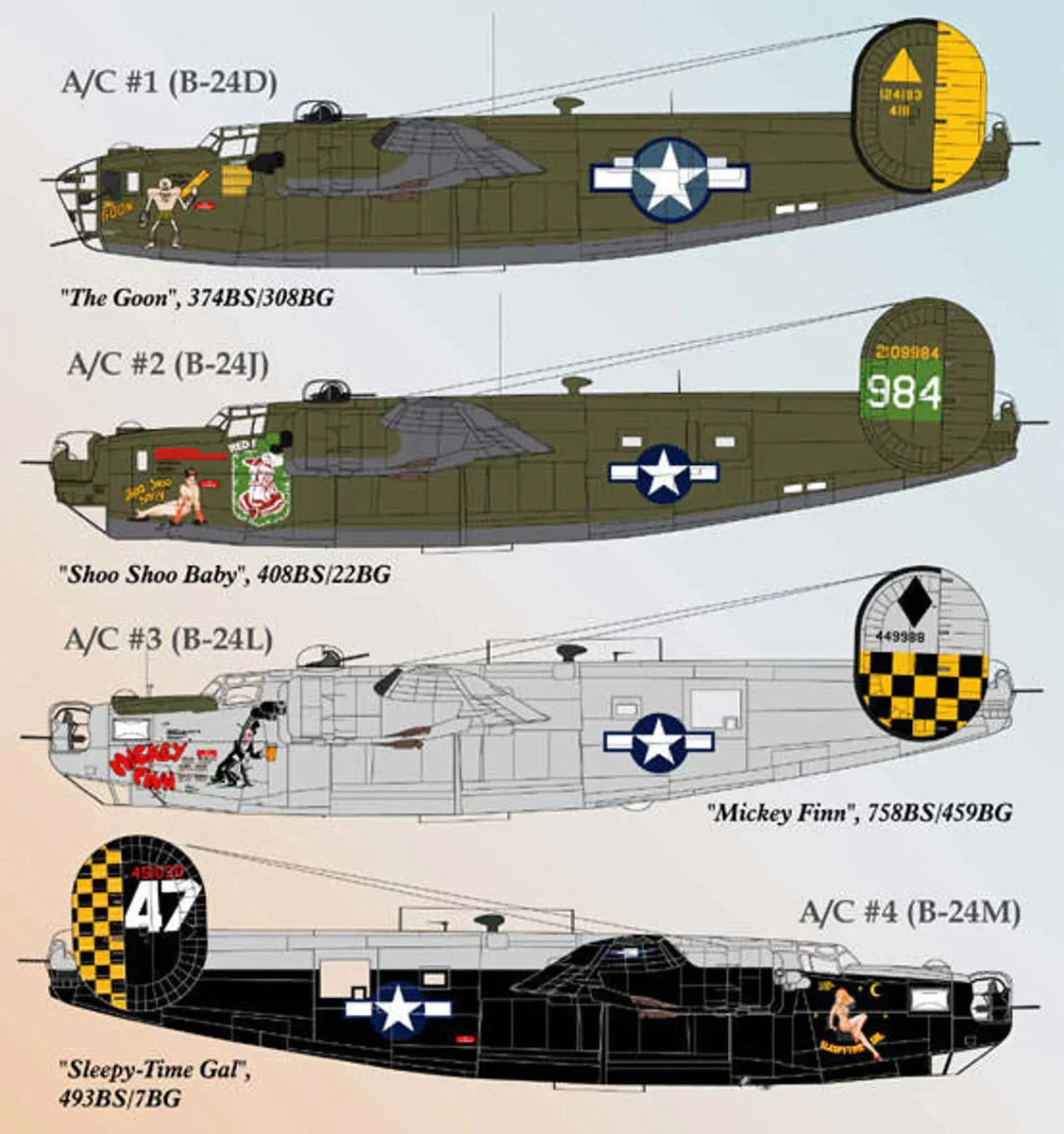 1/72 Lifelike Decals B-24 Liberator p-4