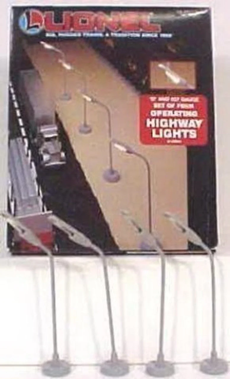 Lionel O Scale #72 Highway Lights With Brilliant Illumination Pack of 4 - 12804