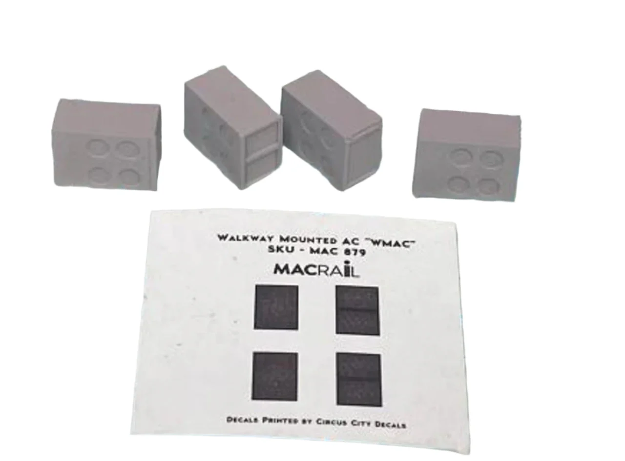 Mac Rail HO Walkway Mounted A/C (4 Pack) - Mac Rail Products