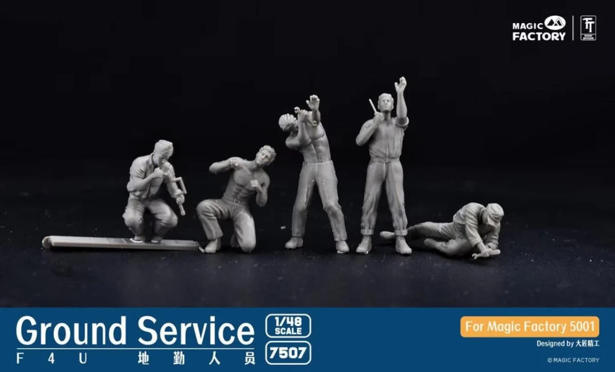 Magic Factory 1/48 Magic Factory Ground Crew Figures Set for Corsair