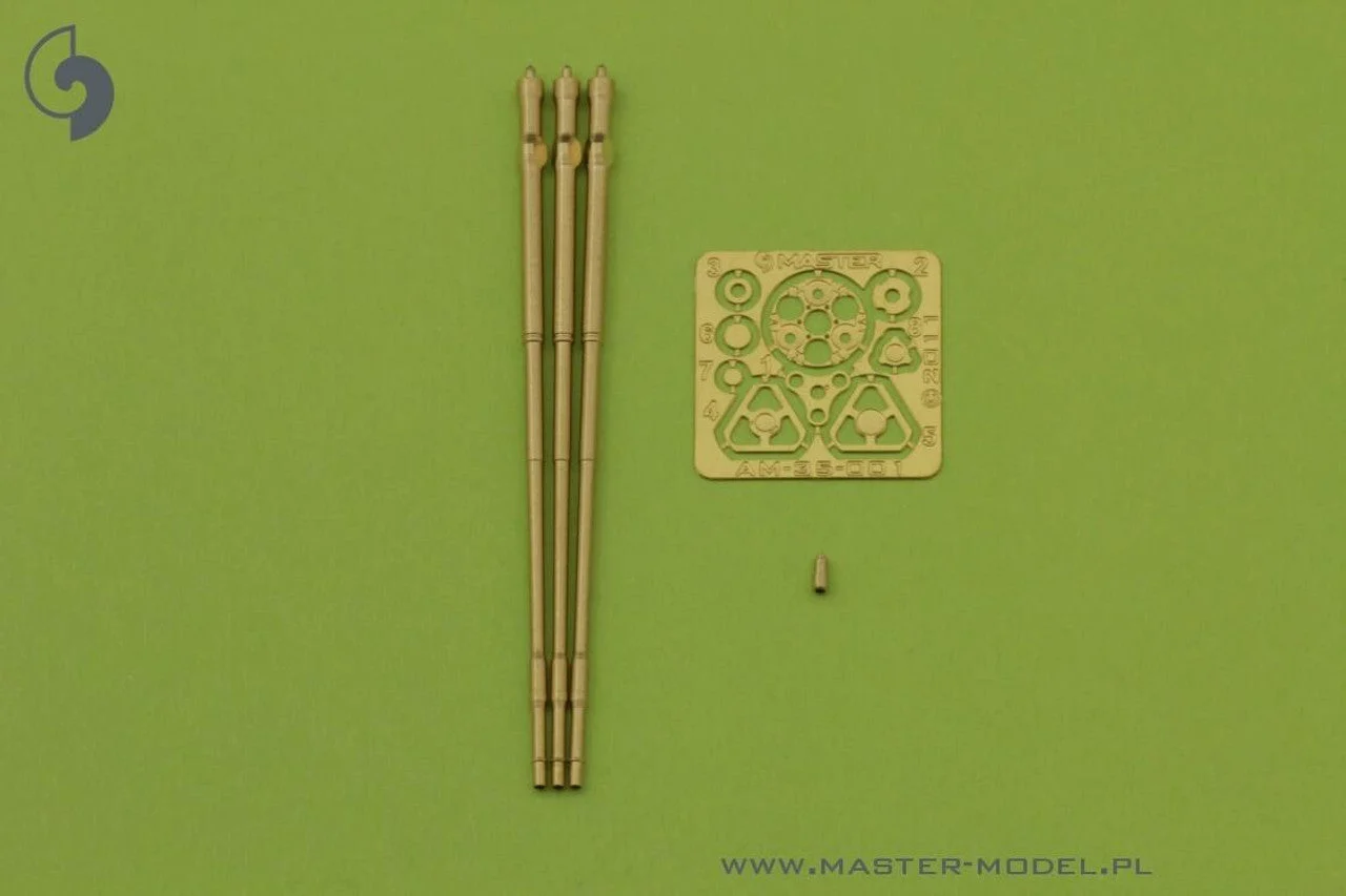Master Model 1/35 Model M197 - Three-barrelled rotary 20mm cannon - turned barrels with etched barrel clamps - used on AH-1 Cobra