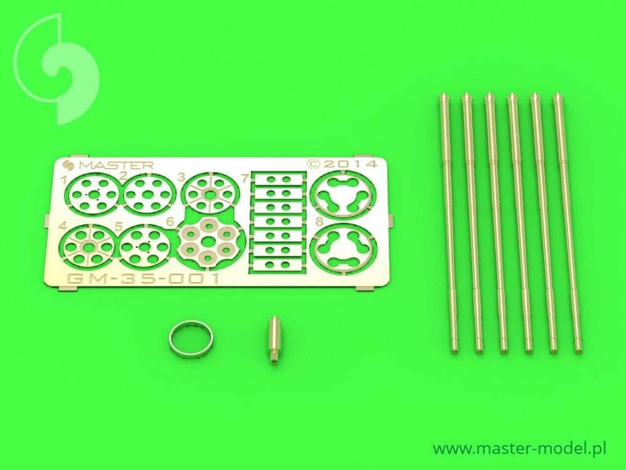 Master Model 1/35 Model M61 A1 Vulcan - Six-barrelled rotary 20mm cannon - turned barrels with etched barrel clamps