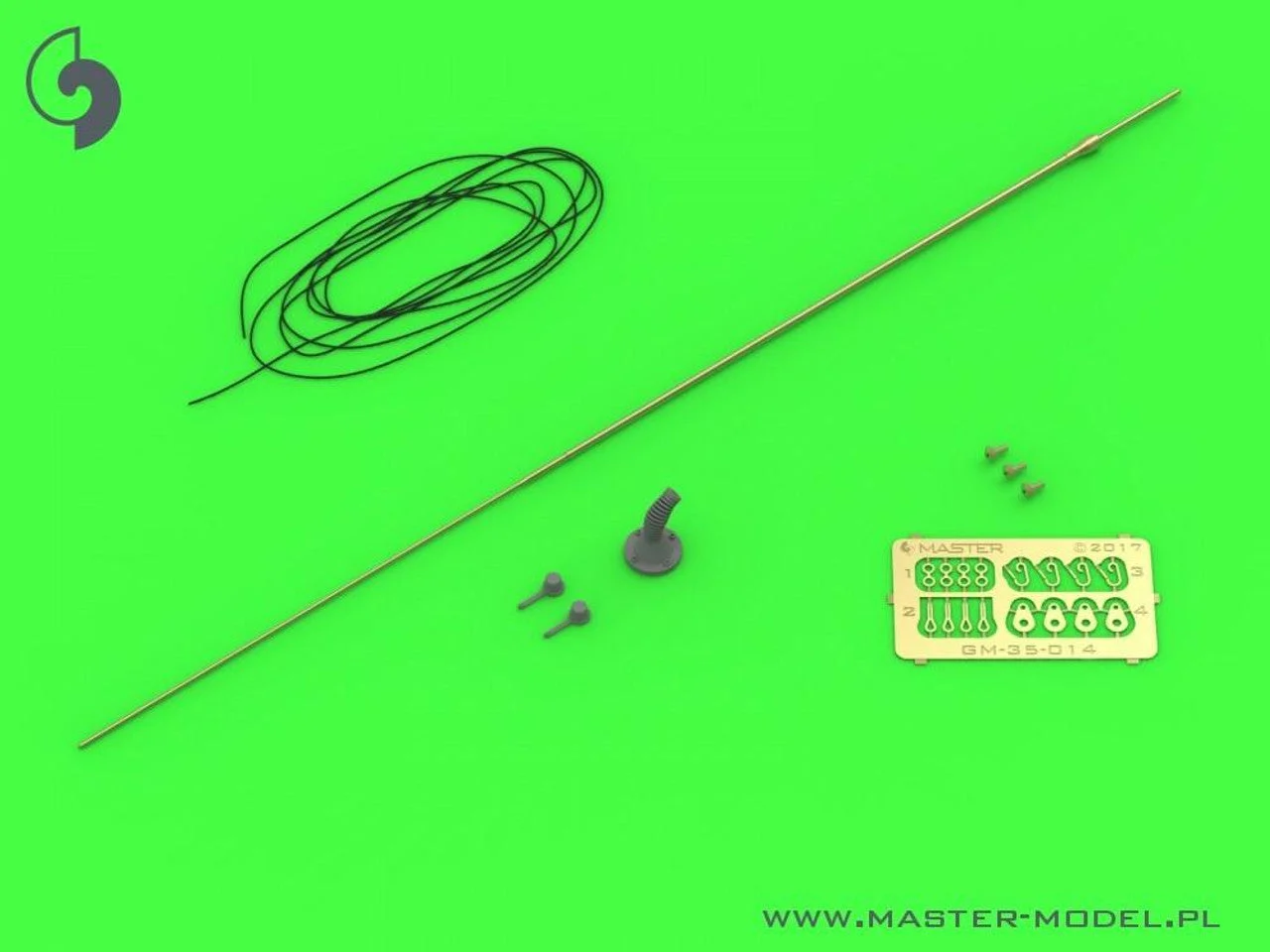 Master Model 1/35 Model Antenna Comrod VHF3088VM - used on KTO Rosomak and other vehicles (1pc) - TILTED version