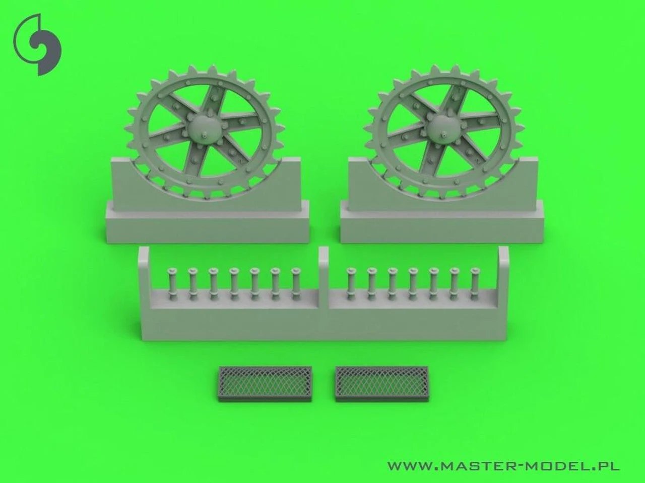 Master Model 1/35 Model Polish light tank 7TP - drive wheels & engine grills (for IBG kit)