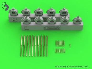 1/350 Master Model HMS Naiad armament barrels - 5,25in (10pcs), 40mm POM-POM (8pcs), Vickers .50cal (8pcs) and Hotchkiss saluting gun (forTrumpeter kit)