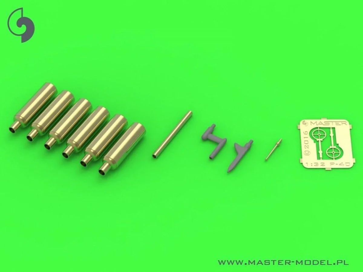 Master Model 1/32 Master Model Curtiss P-40 E - N - details set - Browning .50 blast tubes gunsight and Pitot Tube