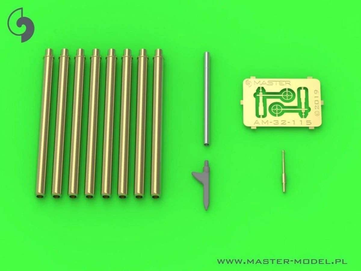 Master Model 1/32 Master Model P-47 Thunderbolt - details set - Browning .50 blast tubes gunsight and Pitot Tube