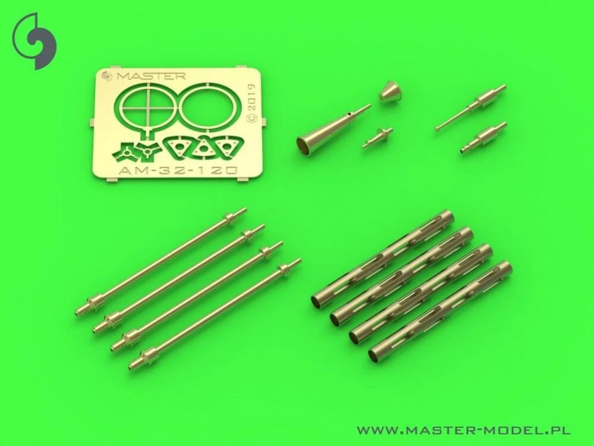 Master Model 1/32 Master Model PZL P.11c - details set - wz. 33 machine gun barrels gunsight and Venturi Tube (for IBG model)