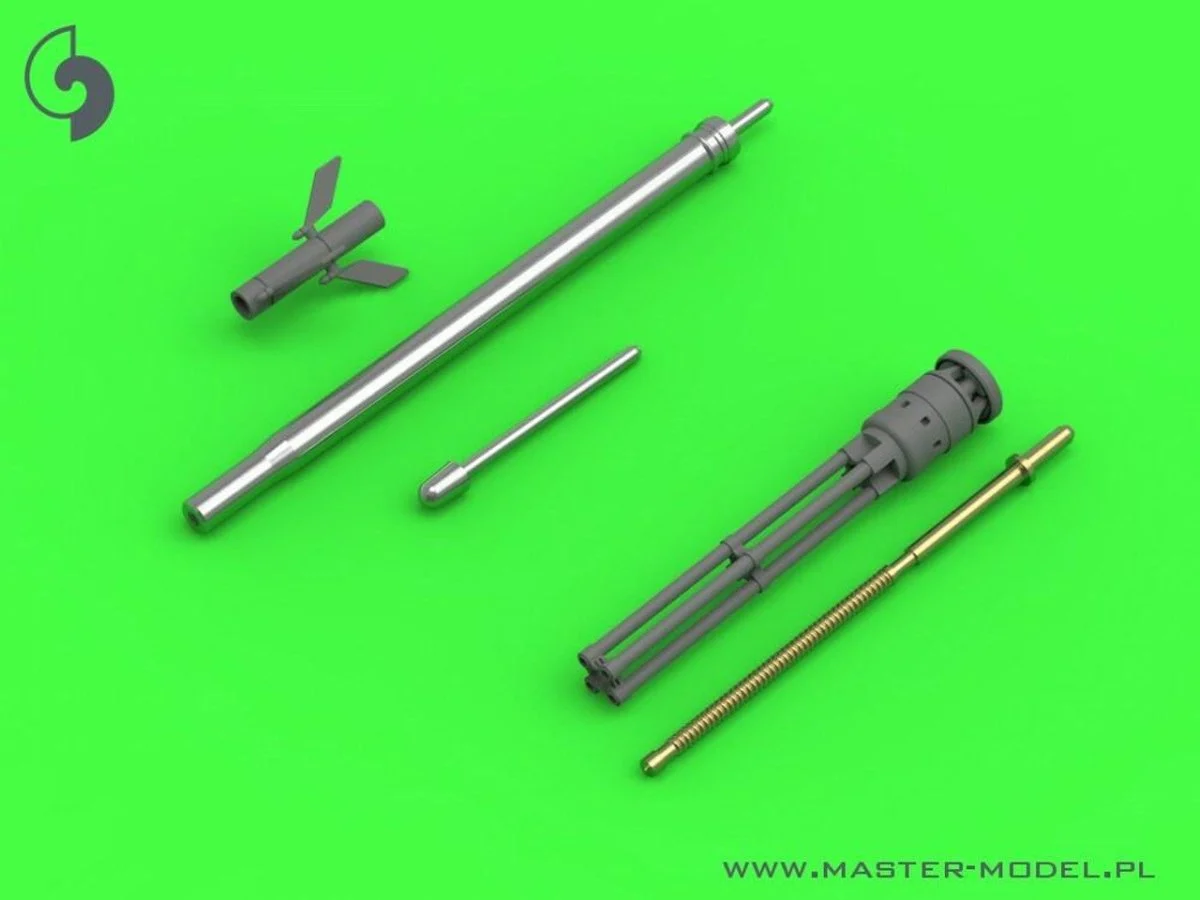 Master Model 1/35 Master Model Mi-24 (Hind D/E) - JakB-12.7 machine gun barrel and DUAS probe (metal and resin parts)