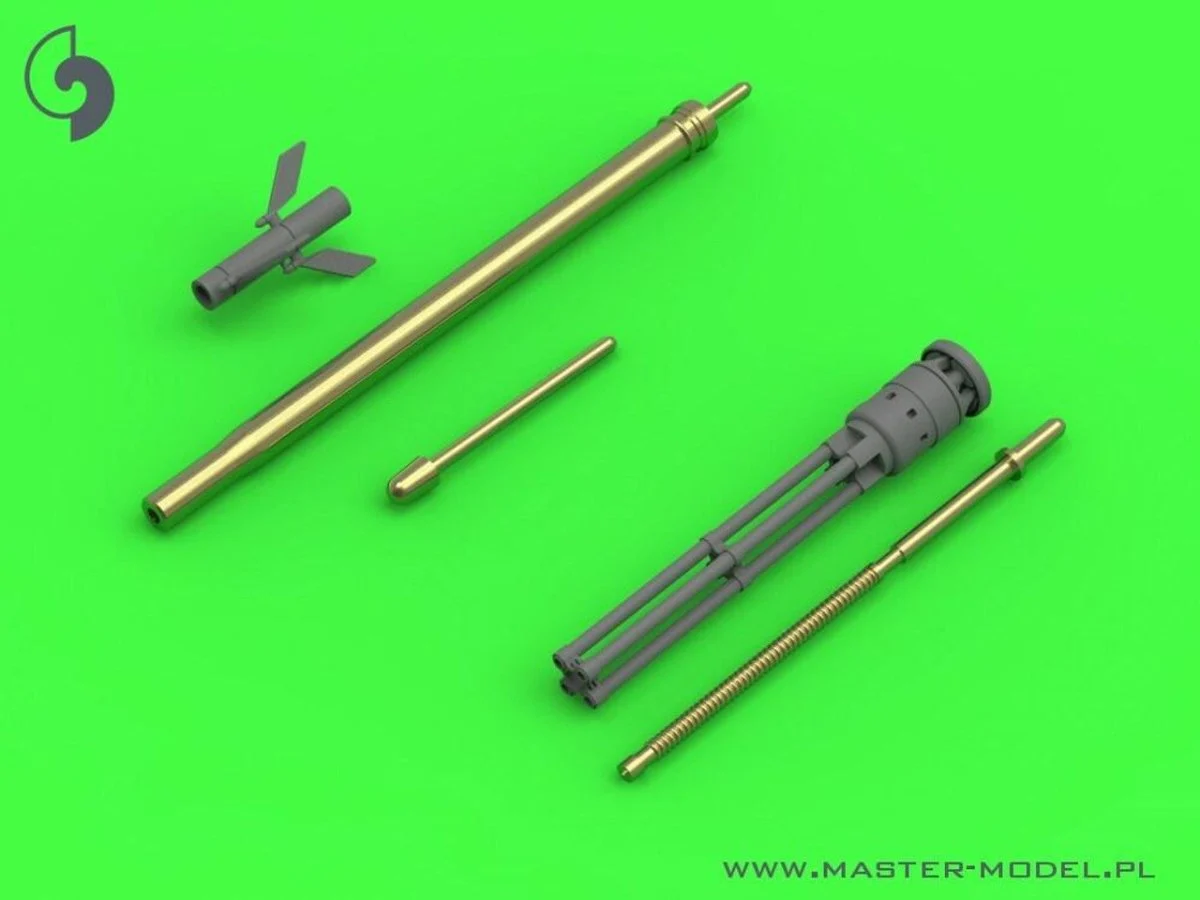 Master Model 1/48 Master Model Mi-24 (Hind D/E) - JakB-12.7 machine gun barrel and DUAS probe (metal and resin parts)
