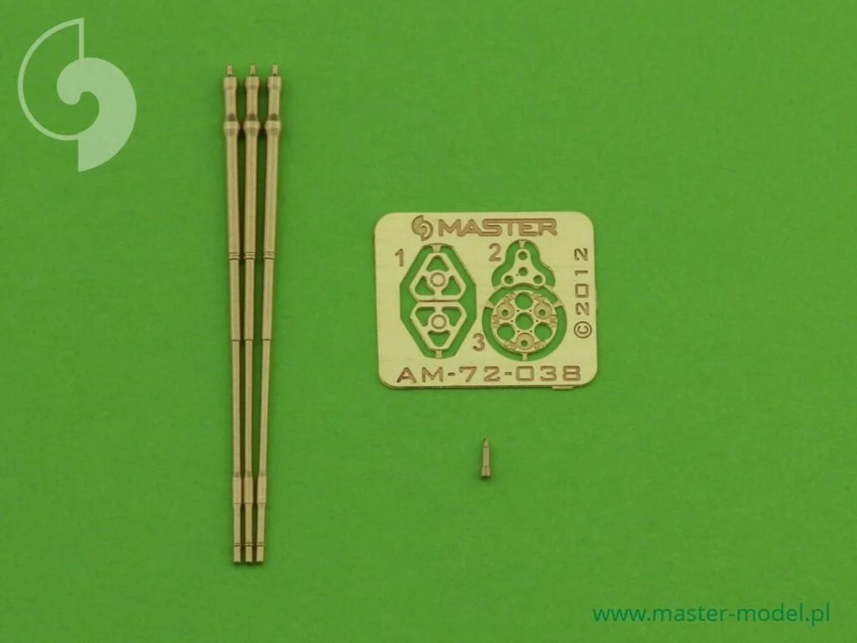 Master Model 1/72 Master Model M197 - Three-barrelled rotary 20mm cannon - turned barrels with etched barrel clamps - used on AH-1 Cobra