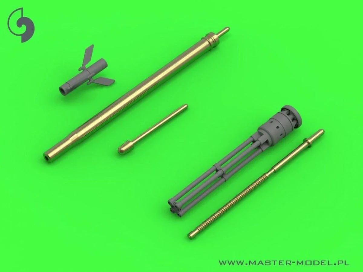 Master Model 1/72 Master Model Mi-24 (Hind D/E) - JakB-12.7 machine gun barrel and DUAS probe (metal and resin parts)