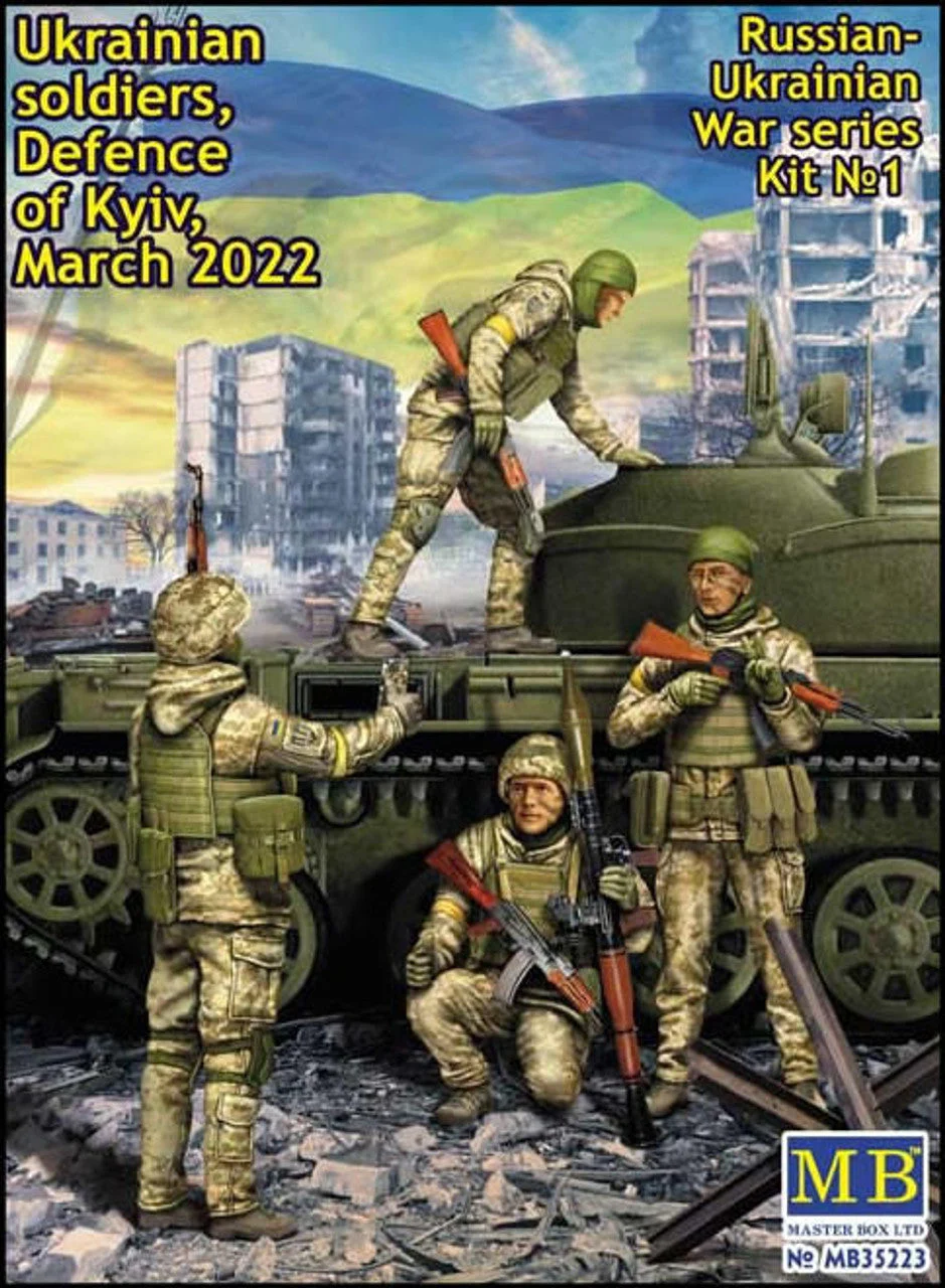 Master Box LTD 1/35 Box Russia Ukraine War Ukrainian Soldiers Defense of Kyiv March 2022