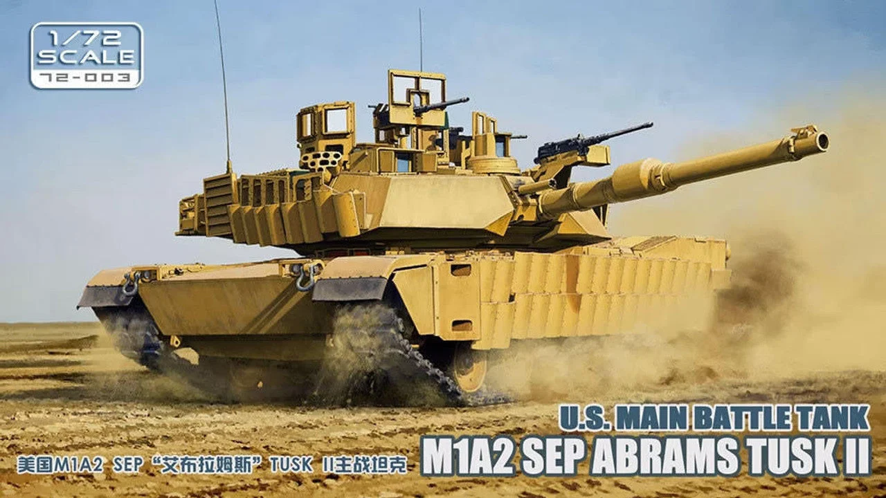 Meng 1/72 Meng M1A2 SEP Abrams Tusk II Tank Plastic Model Kit