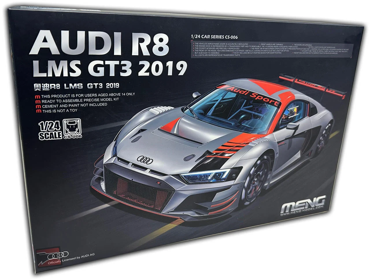 Meng 1/24 AUDI R8 LMS GT3 2019 Car Model Kit