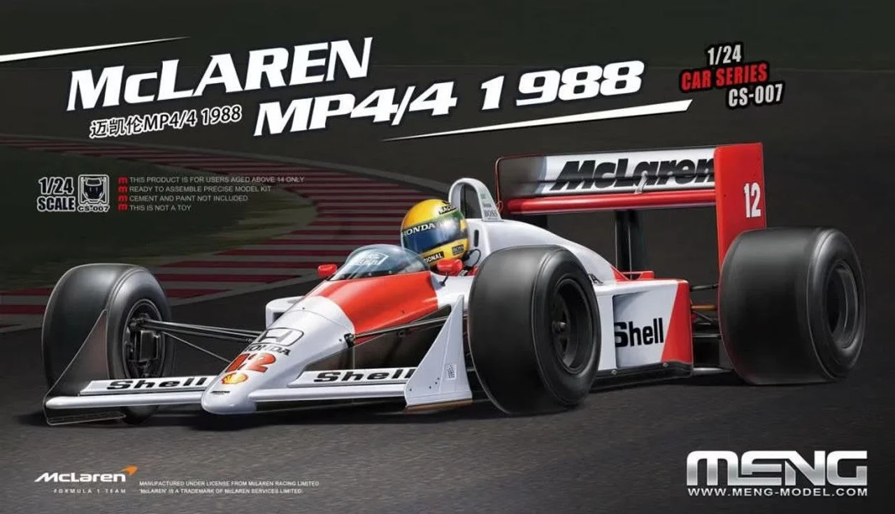 Meng 1/24 McLaren MP4/4 1988 Race Car Model Kit