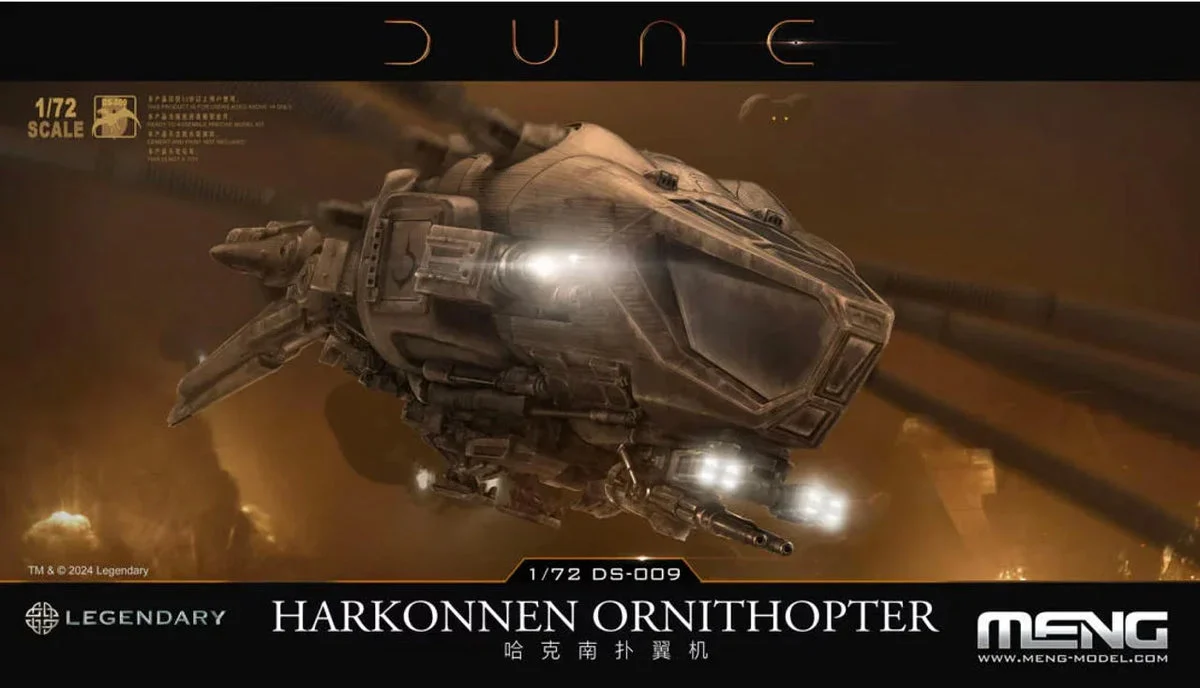 1/72 Meng Dune Harkonnen Ornithopter Plastic Model Kit - Meng Models